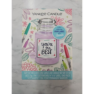 Yankee Candle 22oz - Lilac Blossoms Candle Gift - Sharpie Design Your Own Label